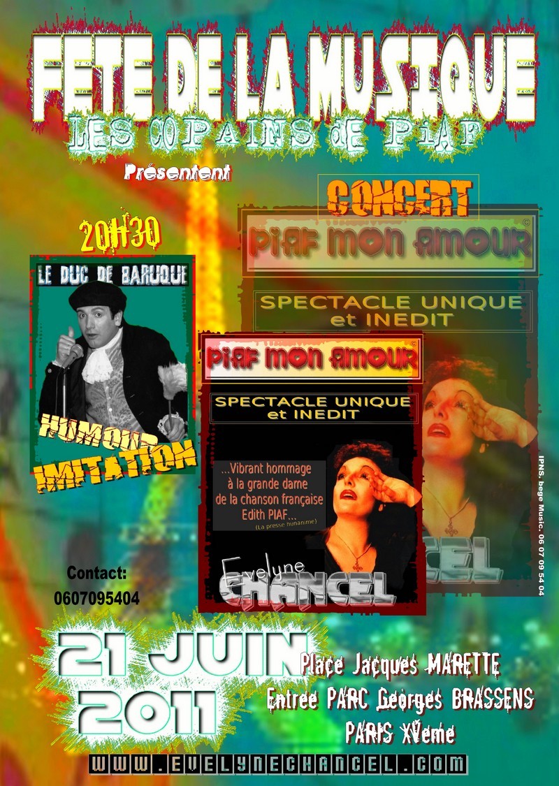 Affiche fete de la musique avec duc de baruque